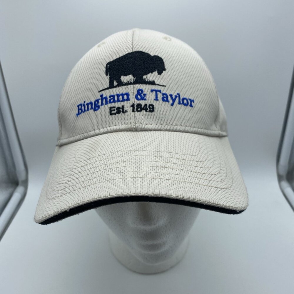 Tan Bingham & Taylor Farm Baseball Cap Hat Hook & Loop Est 1849